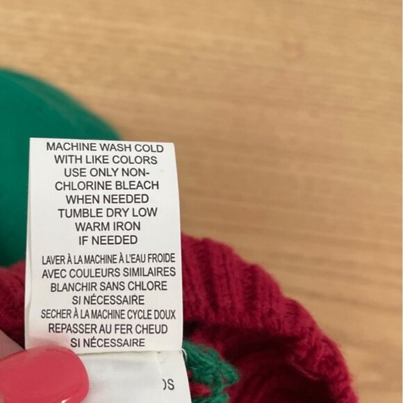 Ugly Christmas Sweater Beatles Abbey Road Sz L Green Red Lights Working Holiday - Picture 5 of 8